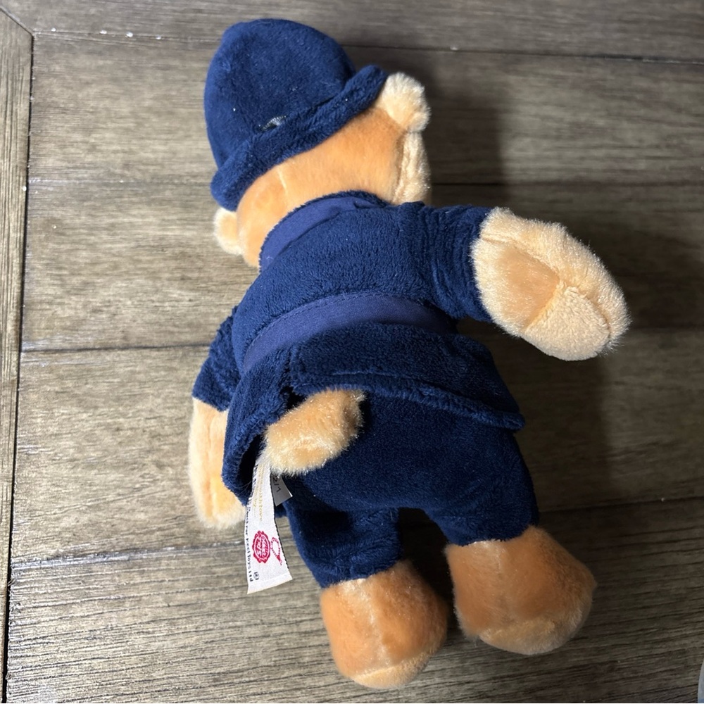 Plush Police Bear Toy - Tan and Blue kids stuffed animal used - Picture 5 of 16